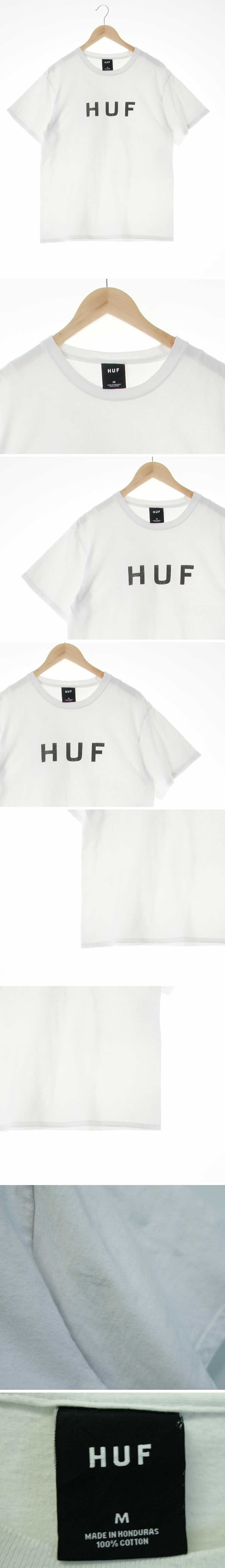 huf 빅로고반팔티 huf 화이트 면 빅로고반팔티