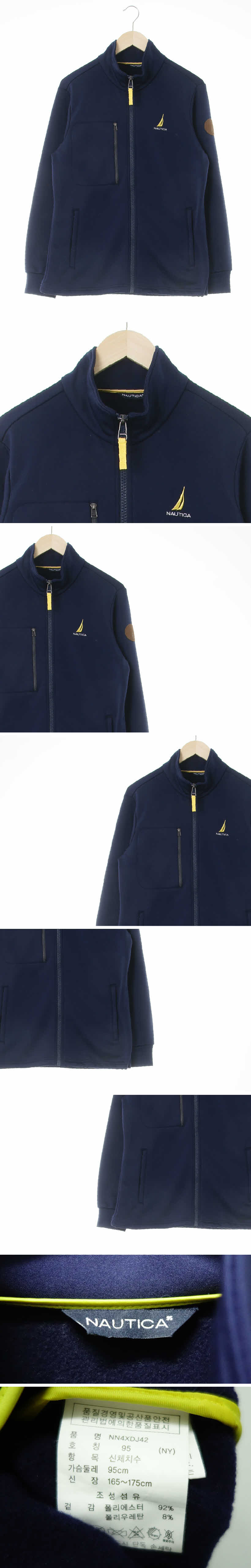 nautica 네이비 스몰자수로고집업자켓