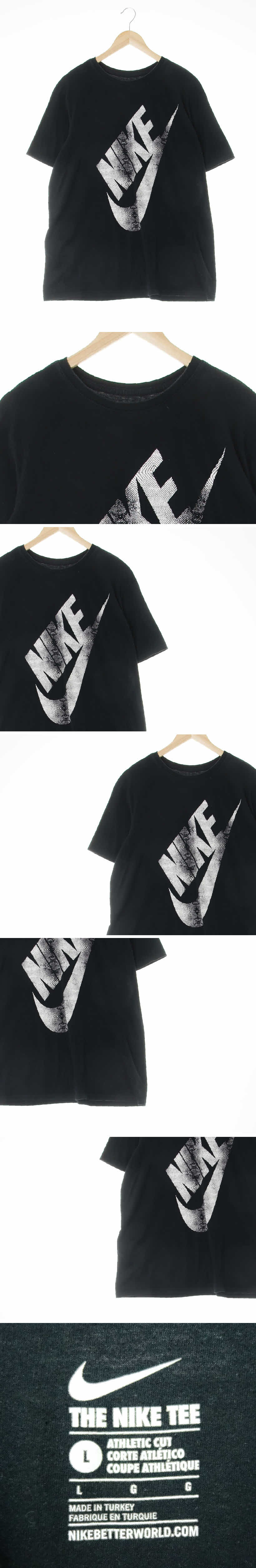 나이키 중앙백로고라운드반팔티 나이키 블랙 면혼방 중앙백로고라운드반팔티