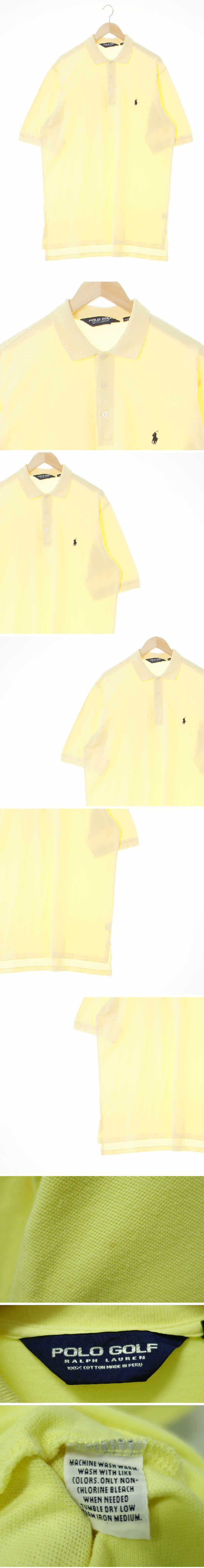 폴로골프 카라반팔티 폴로골프 옐로우 면 카라반팔티