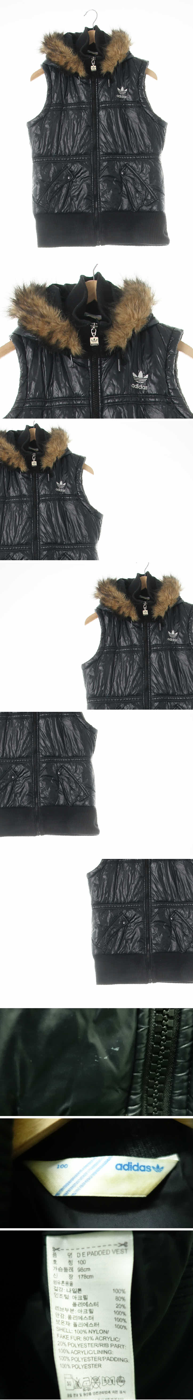 아디다스오리지널 니트넥글로시조끼패딩 아디다스오리지널 블랙 니트넥글로시조끼패딩