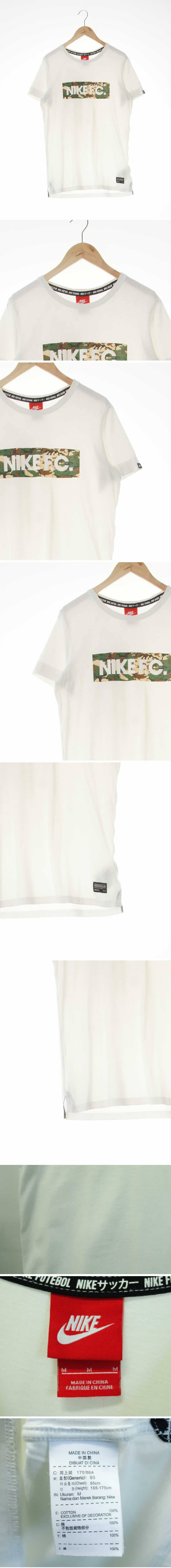 나이키 화이트 프린팅 면 카모나이키FC풋볼반팔티