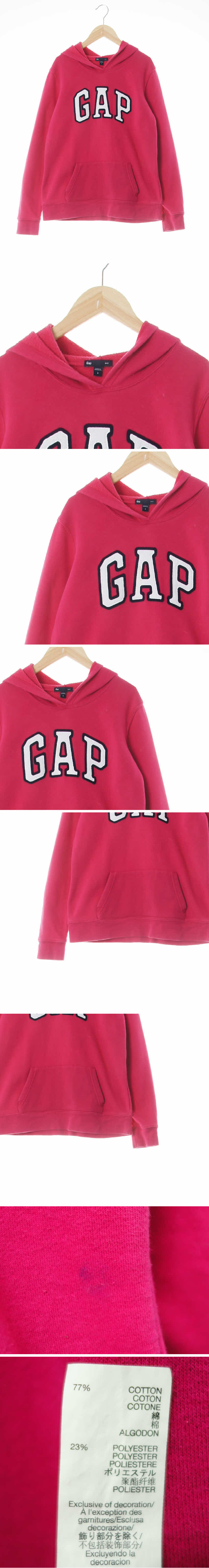 gap 빅로고후드티 gap 다크핑크 면혼방 빅로고후드티