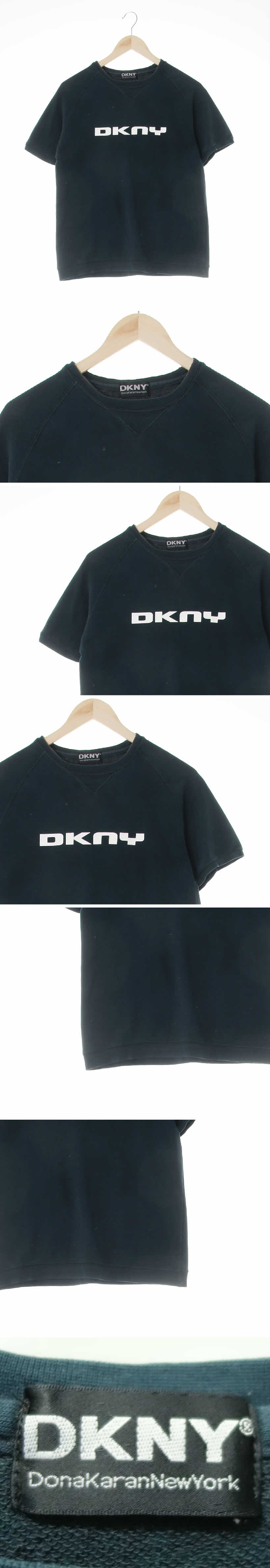 dkny 반팔스웨트셔츠 dkny 라이트블랙 프린팅 면혼방 반팔스웨트셔츠