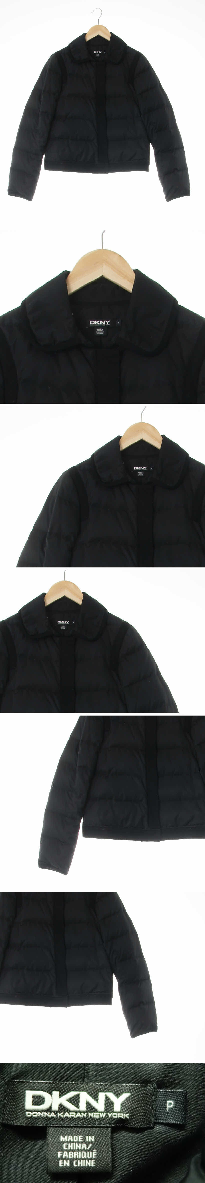 dkny 카라하프패딩자켓 dkny 매트블랙 덕다운 카라하프패딩자켓