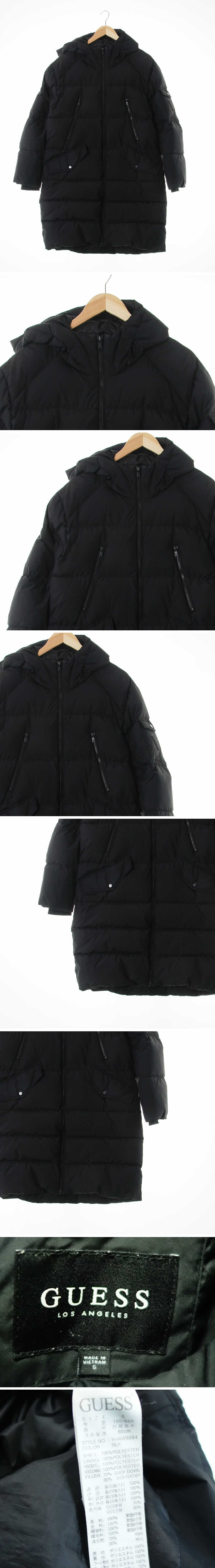 Guess 하이넥롱패딩 Guess 블랙 덕다운 하이넥롱패딩