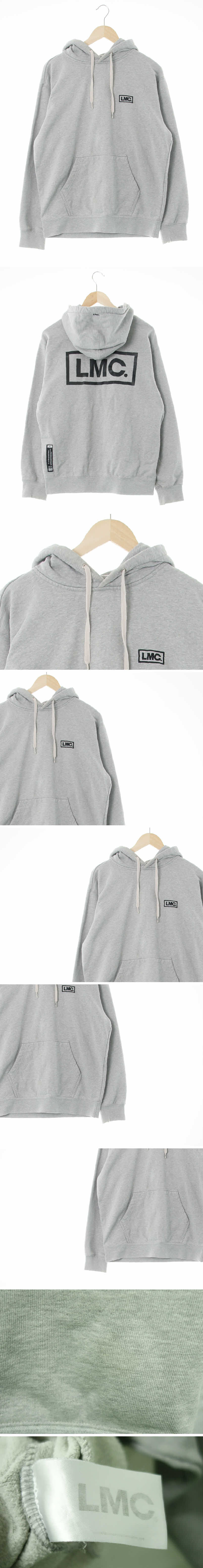 lmc 스몰자수로고후드티 lmc 그레이 면 스몰자수로고후드티