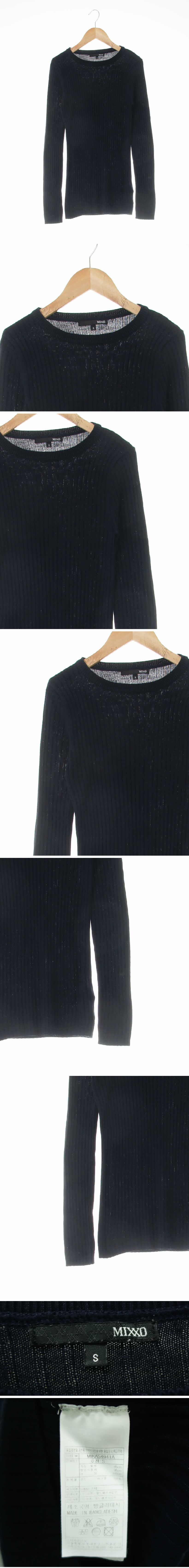 mixxo 골지슬림니트 mixxo 네이비 골지슬림니트