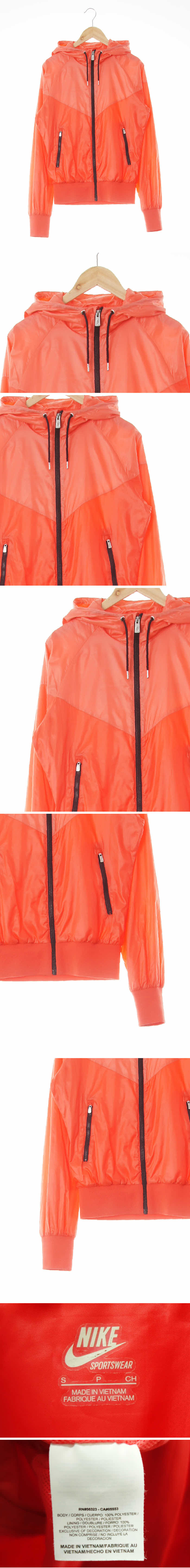 나이키 투톤후드바람막이 나이키 피치코랄오렌지 투톤후드바람막이
