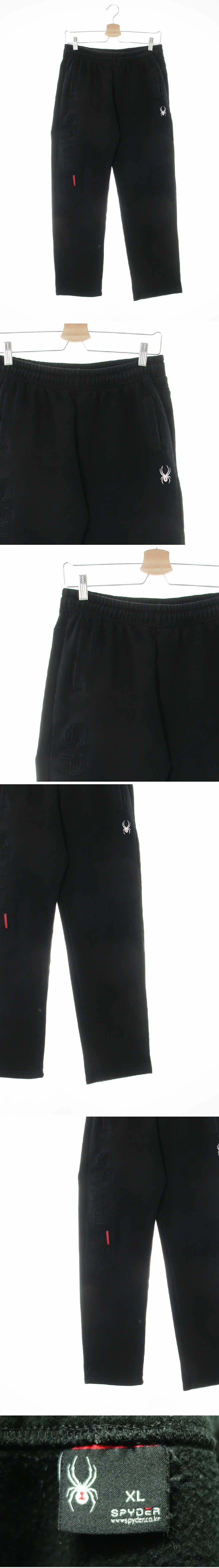 스파이더 양각레터링트레이닝팬츠 스파이더 블랙 면혼방 양각레터링트레이닝팬츠