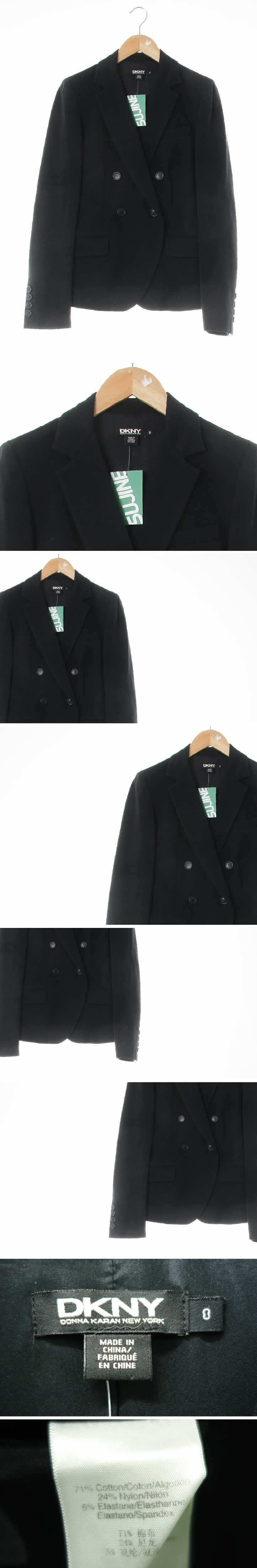 dkny 더블카라티블레이저 dkny 블랙 면 더블카라티블레이저