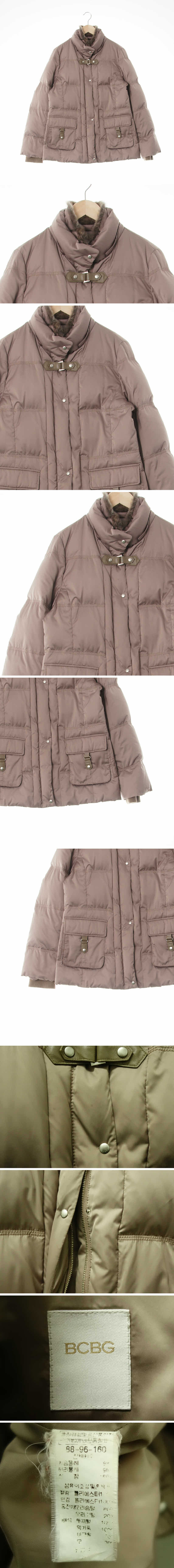 bcbg 베이지 덕다운 투웨이포켓하프패딩점퍼