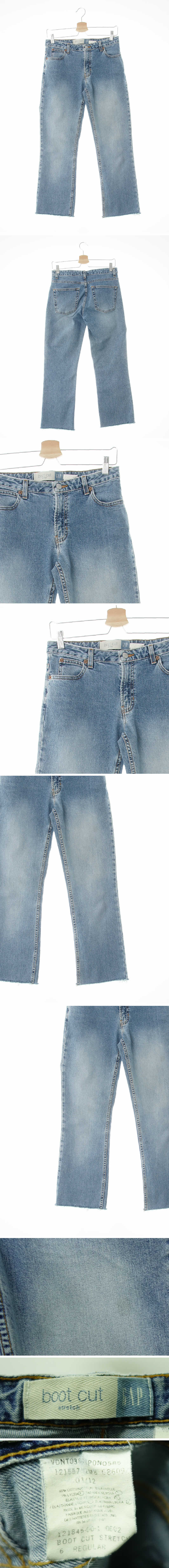 gap 워싱부츠컷크롭진 gap 연청 데님 워싱부츠컷크롭진