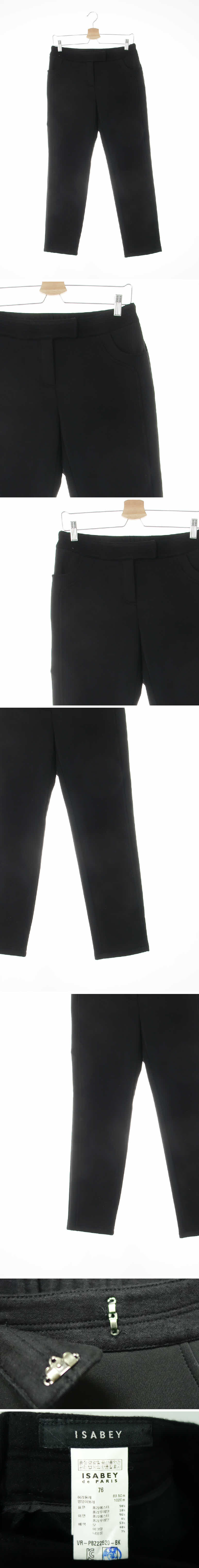 isabey 핀턱스트레치팬츠 isabey 블랙 핀턱스트레치팬츠