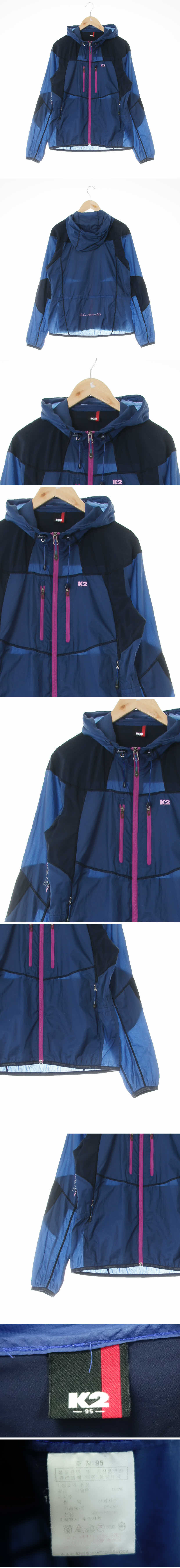 k2 오버로크투톤후드바람막이 k2 네이비 오버로크투톤후드바람막이