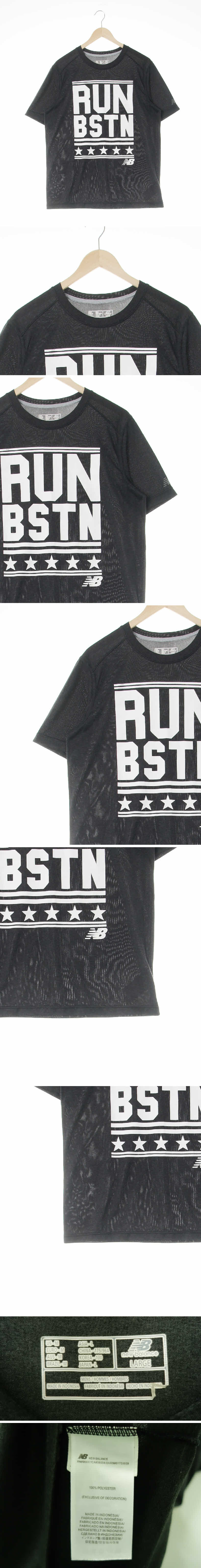 뉴발란스 RUNBSTN라운드반팔티 뉴발란스 다크차콜 프린팅 RUNBSTN라운드반팔티