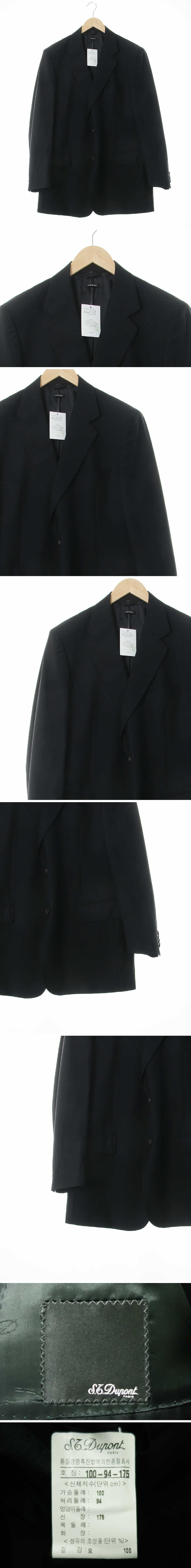 듀퐁 투버튼싱글블레이저 듀퐁 블랙 울 투버튼싱글블레이저