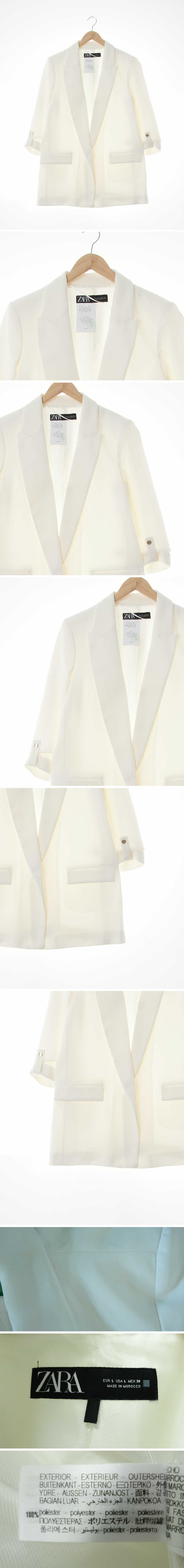 자라 오버핏소매롤업오픈블레이저 자라 아이보리 오버핏소매롤업오픈블레이저