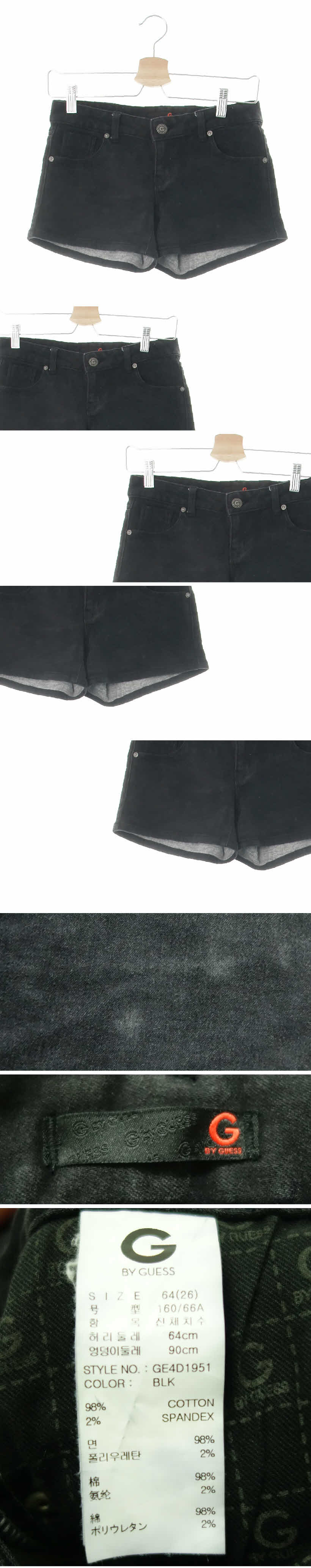 GbyGuess 흑청 데님 마이크로숏팬츠