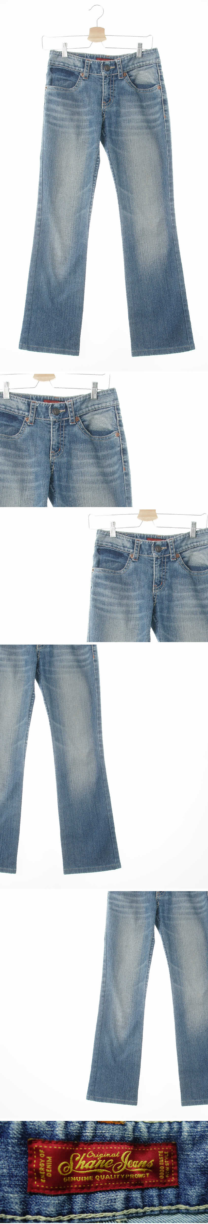 sharejeans 미드라이즈워싱슬림부츠컷진 sharejeans 라이트블루 데님 미드라이즈워싱슬림부츠컷진