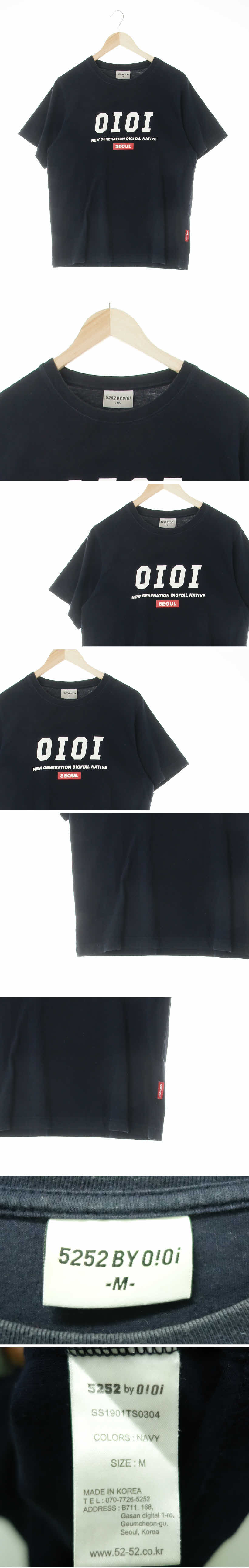 oioi 심볼레터링빅로고반팔티 oioi 네이비 프린팅 면 심볼레터링빅로고반팔티