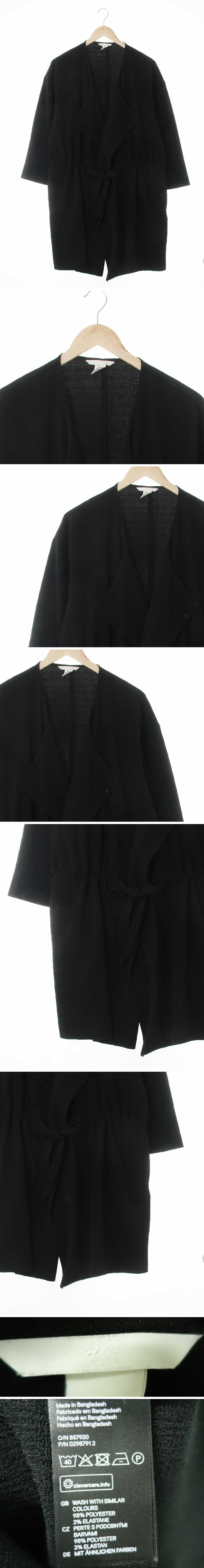 h&m 러플카라라이트자켓 h&m 블랙 러플카라라이트자켓