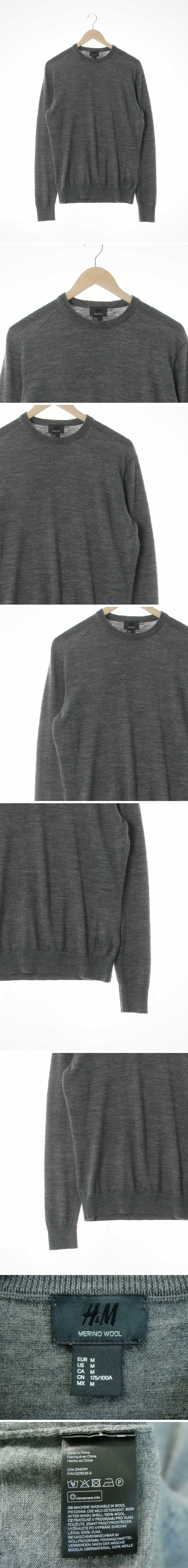 h&m 시보리라운드니트 h&m 그레이 울 시보리라운드니트