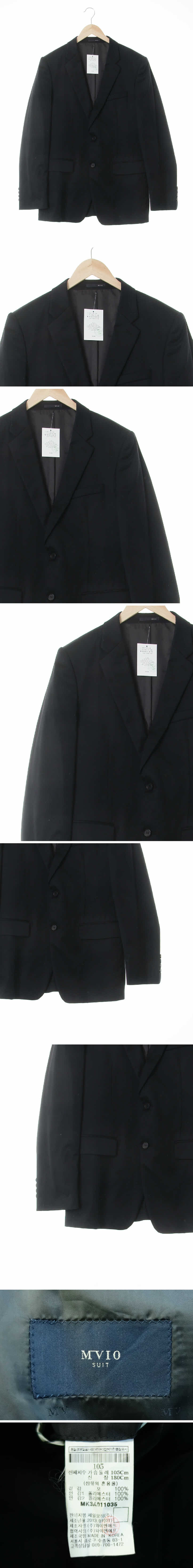 mvio 블랙 울 투버튼블레이저