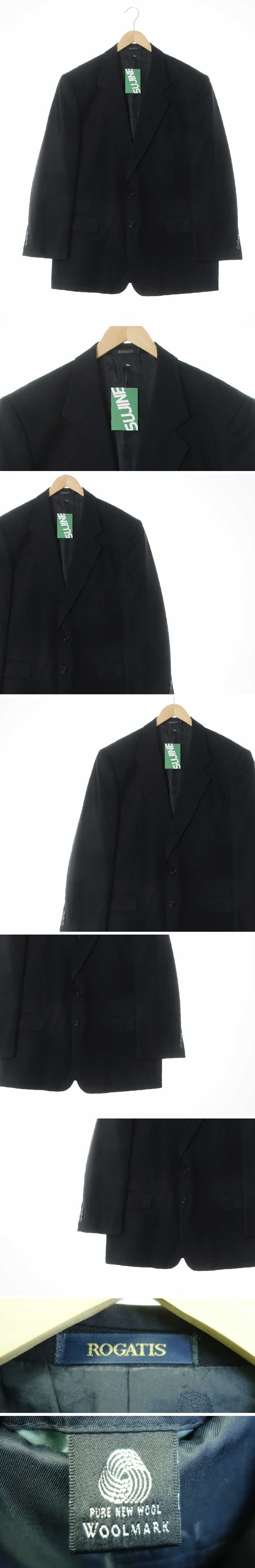 로가디스 투버튼블레이저 로가디스 블랙 울 투버튼블레이저