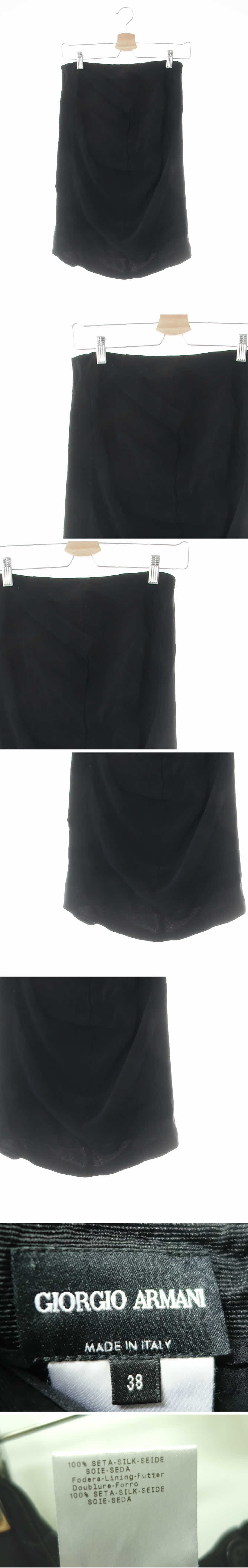 알마니 절개라인실키h라인스커트 알마니 블랙 실크 절개라인실키h라인스커트