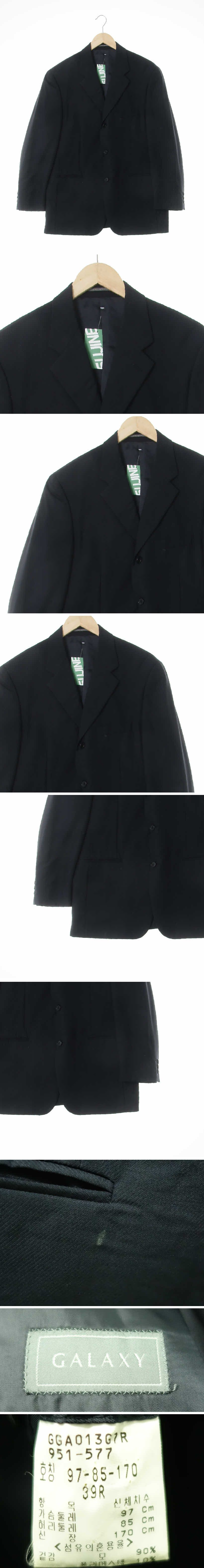 갤럭시 쓰리버튼정장자켓 갤럭시 네이비 울혼방 쓰리버튼정장자켓