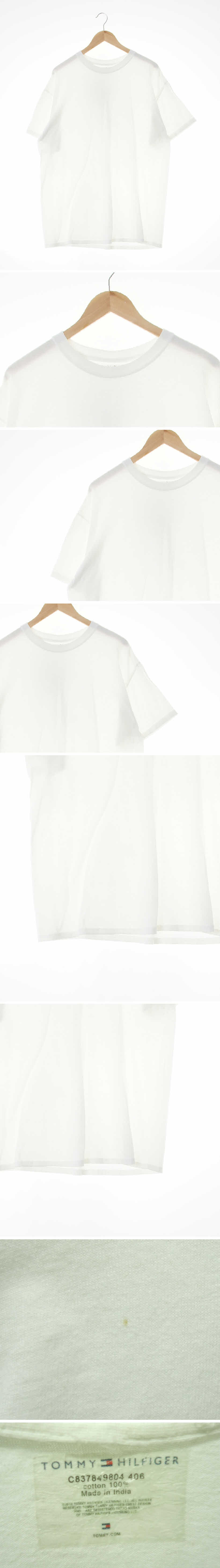 타미힐피거 베이직루즈핏반팔티 타미힐피거 화이트 면 베이직루즈핏반팔티