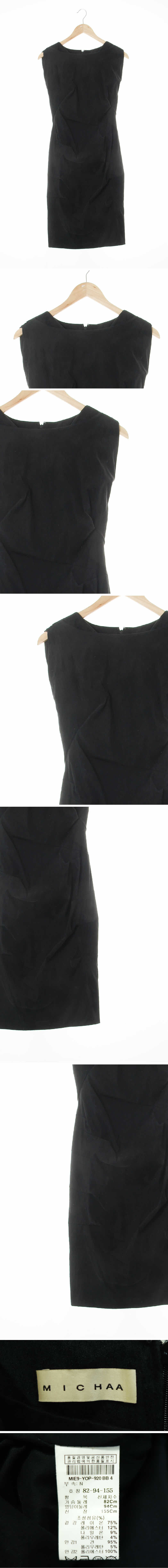 미샤 핀턱민소매원피스 미샤 블랙 핀턱민소매원피스