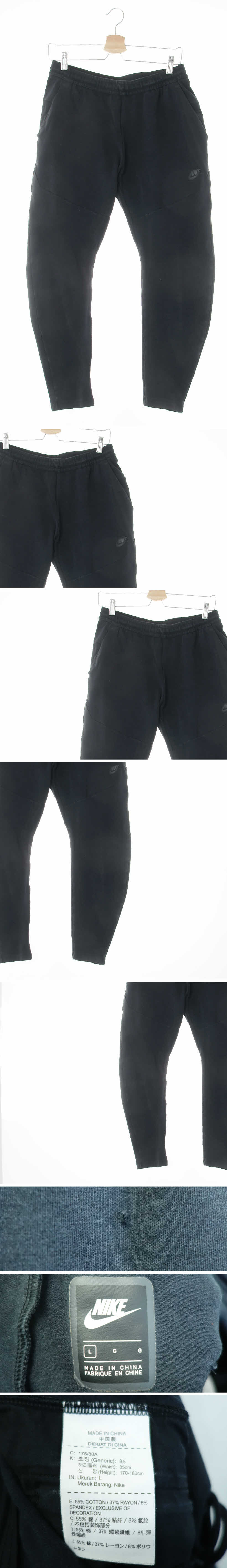 나이키 절개배기핏트레이닝팬츠 나이키 블랙 면혼방 절개배기핏트레이닝팬츠