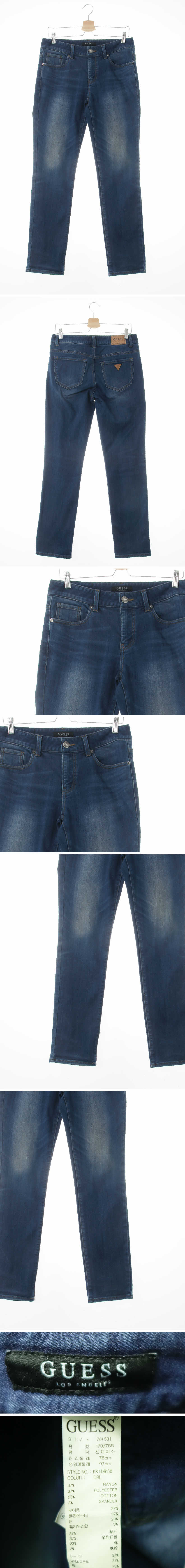 Guess 웜워시드슬림진 Guess 진청 데님 웜워시드슬림진