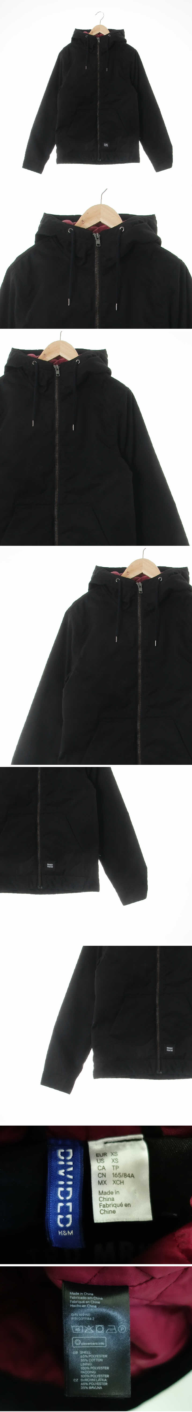 h&m 하이넥후드포켓점퍼 h&m 블랙 하이넥후드포켓점퍼