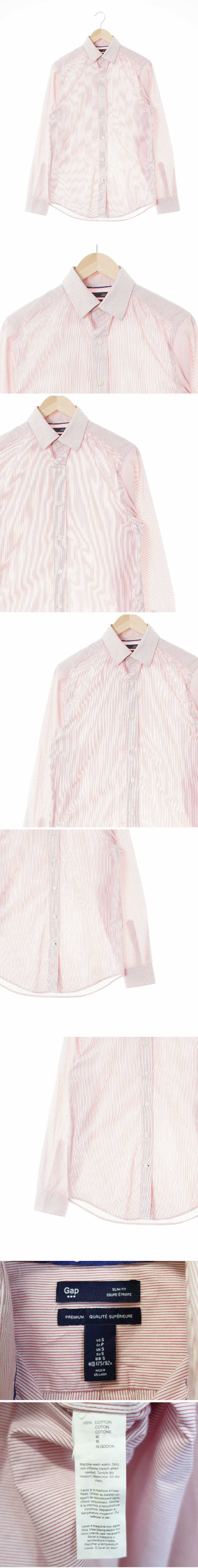 gap 긴소매셔츠 gap 레드 스트라이프 면 긴소매셔츠