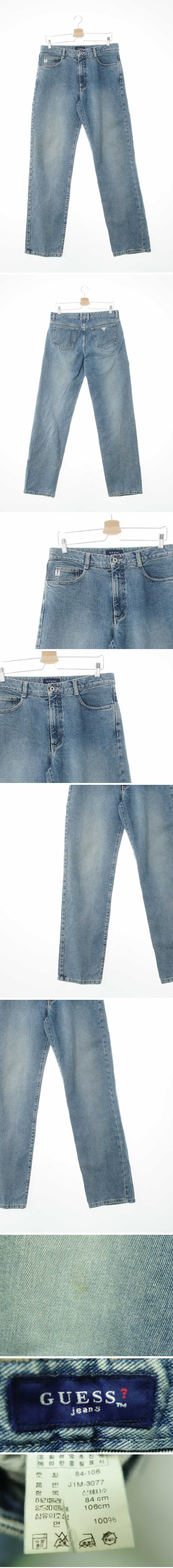 Guess 빈티지일자워시드진 Guess 중청 데님 빈티지일자워시드진
