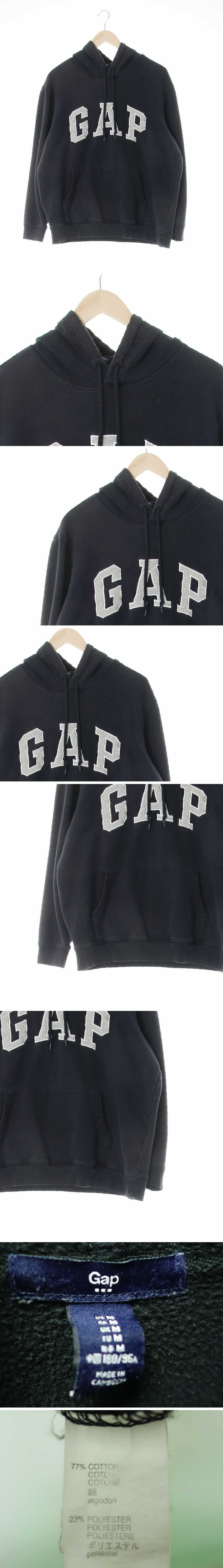 gap 중앙빅로고기모후드티 gap 네이비 면혼방 중앙빅로고기모후드티