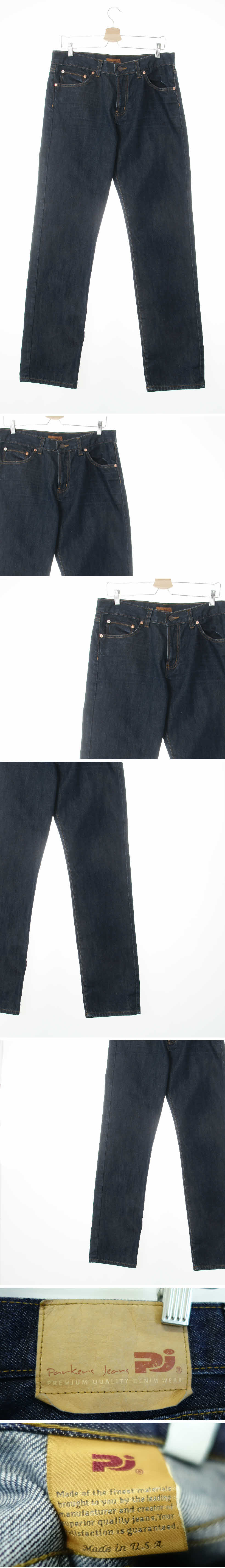 parkersjeans 미드라이즈페이퍼드슬림핏진 parkersjeans 진청 데님 미드라이즈페이퍼드슬림핏진