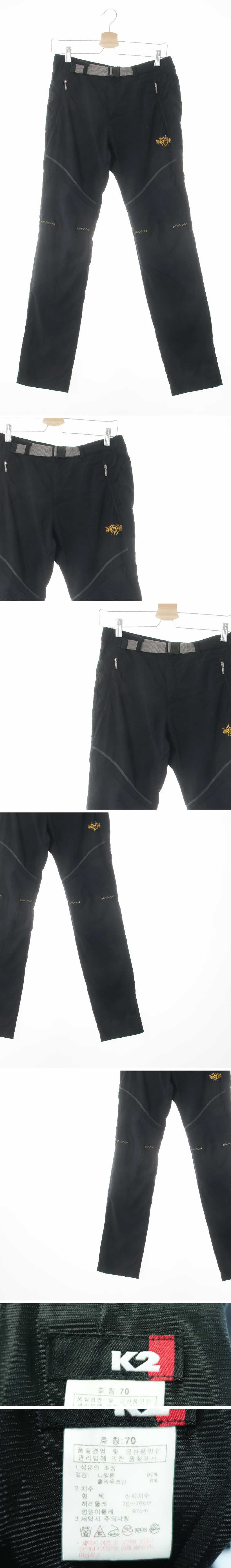 k2 밴딩벨트등산팬츠 k2 블랙 나일론혼방 밴딩벨트등산팬츠