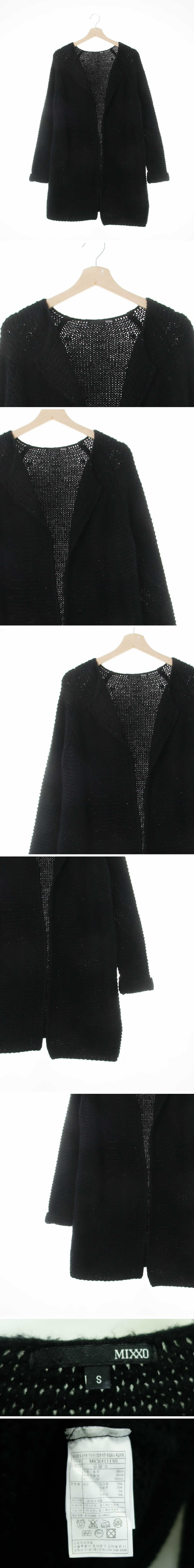 mixxo 오픈롱가디건 mixxo 블랙 울혼방 오픈롱가디건