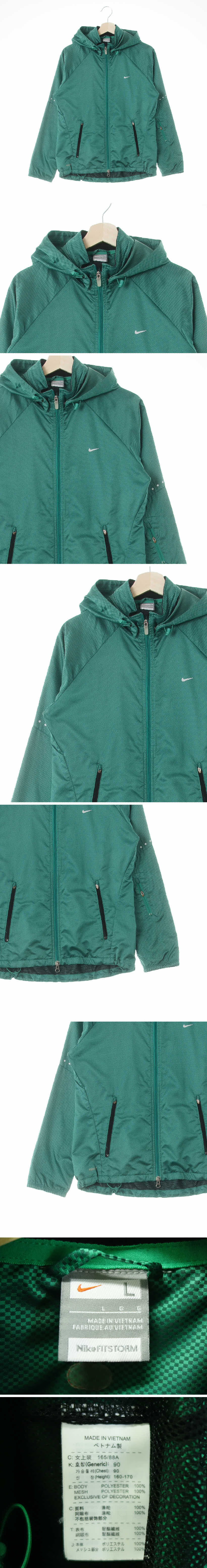 나이키 하이넥나그랑후드바람막이 나이키 그린 체크 하이넥나그랑후드바람막이