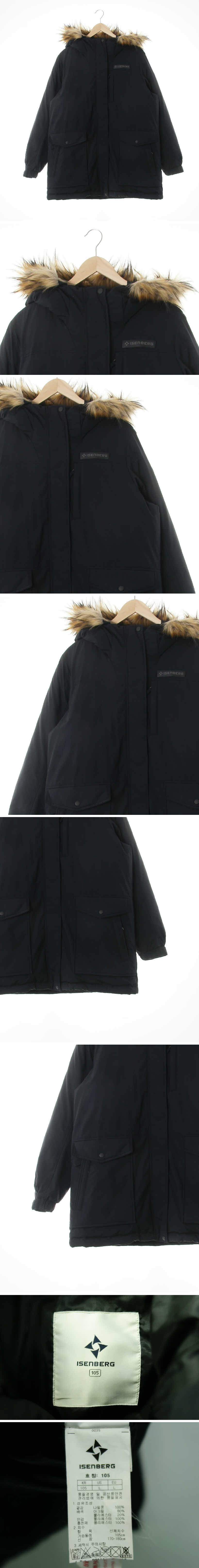 이젠벅 하이넥후드패딩점퍼 이젠벅 블랙 하이넥후드패딩점퍼
