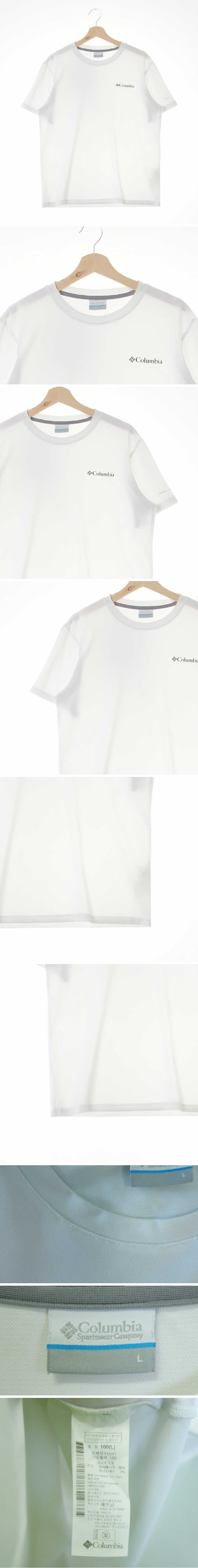 콜롬비아 라운드반팔티 콜롬비아 화이트 프린팅 라운드반팔티