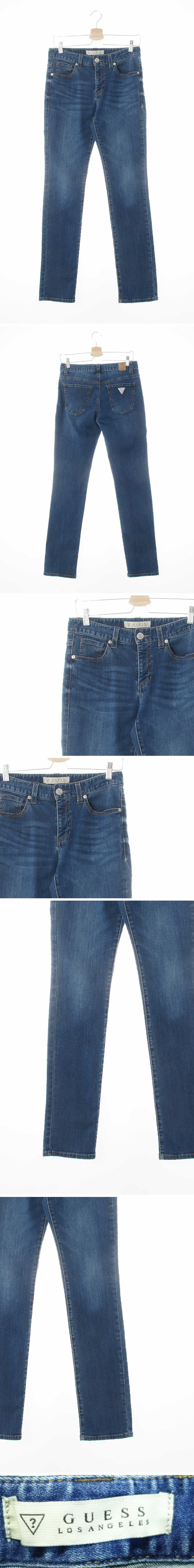 Guess 워시드미드스키니진 Guess 진청 데님 워시드미드스키니진