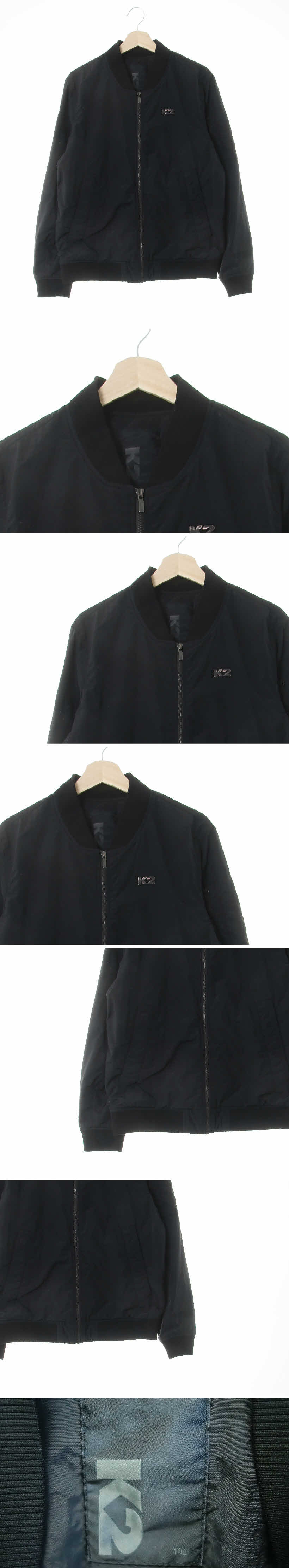 K2 뱃지로고블루종자켓 K2 블랙 뱃지로고블루종자켓