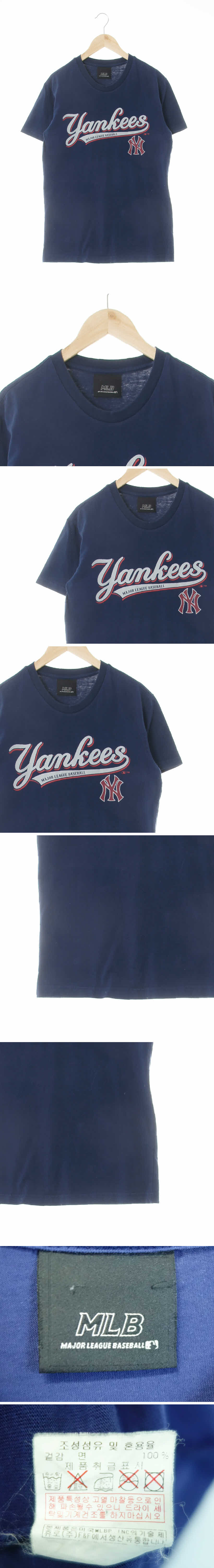 MLB 뉴욕양키즈반팔티 MLB 네이비 프린팅 면 뉴욕양키즈반팔티
