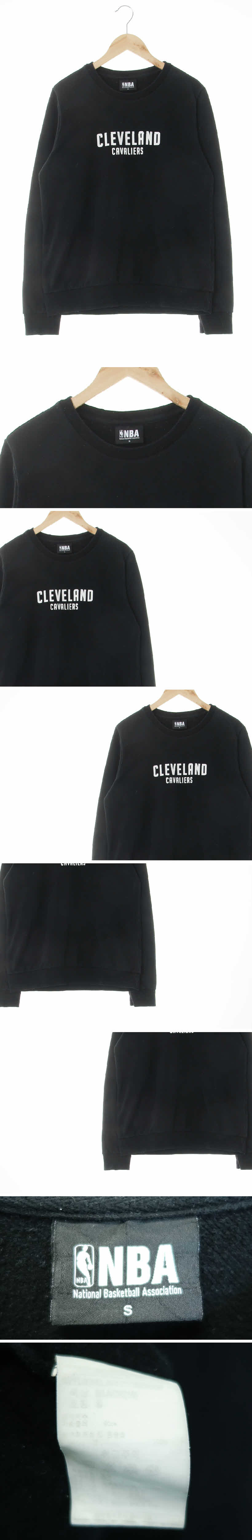 NBA 빅로고맨투맨 NBA 블랙 면 빅로고맨투맨