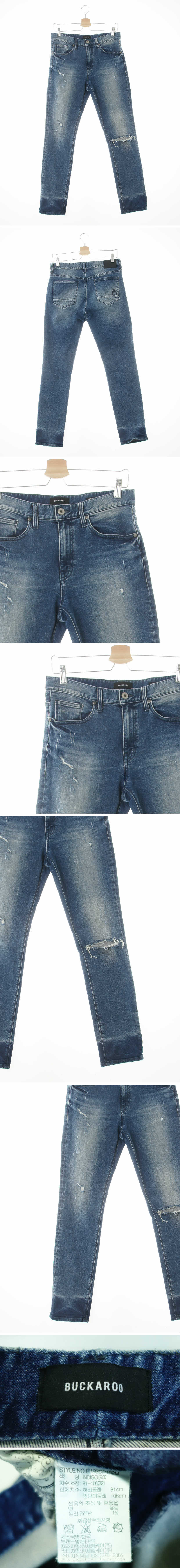 버커루 디스트로이드슬림진 버커루 중청 데님 디스트로이드슬림진